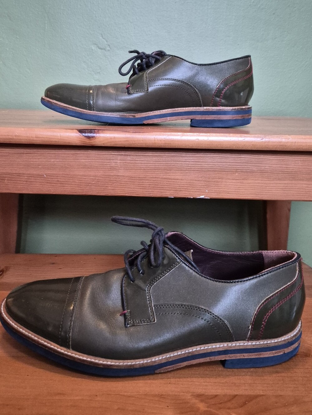 Ted Baker Braythe Leather Cap Toe Oxford Dress Shoes Men’s US 8 EU 41